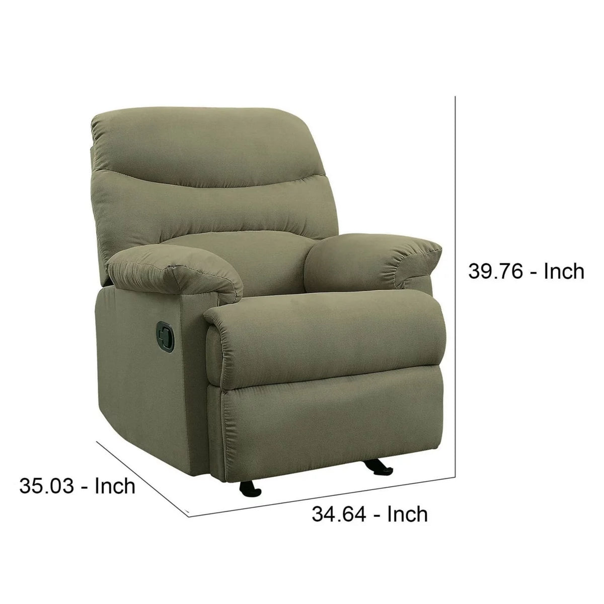 Sage Green Microfiber Recliner H8101