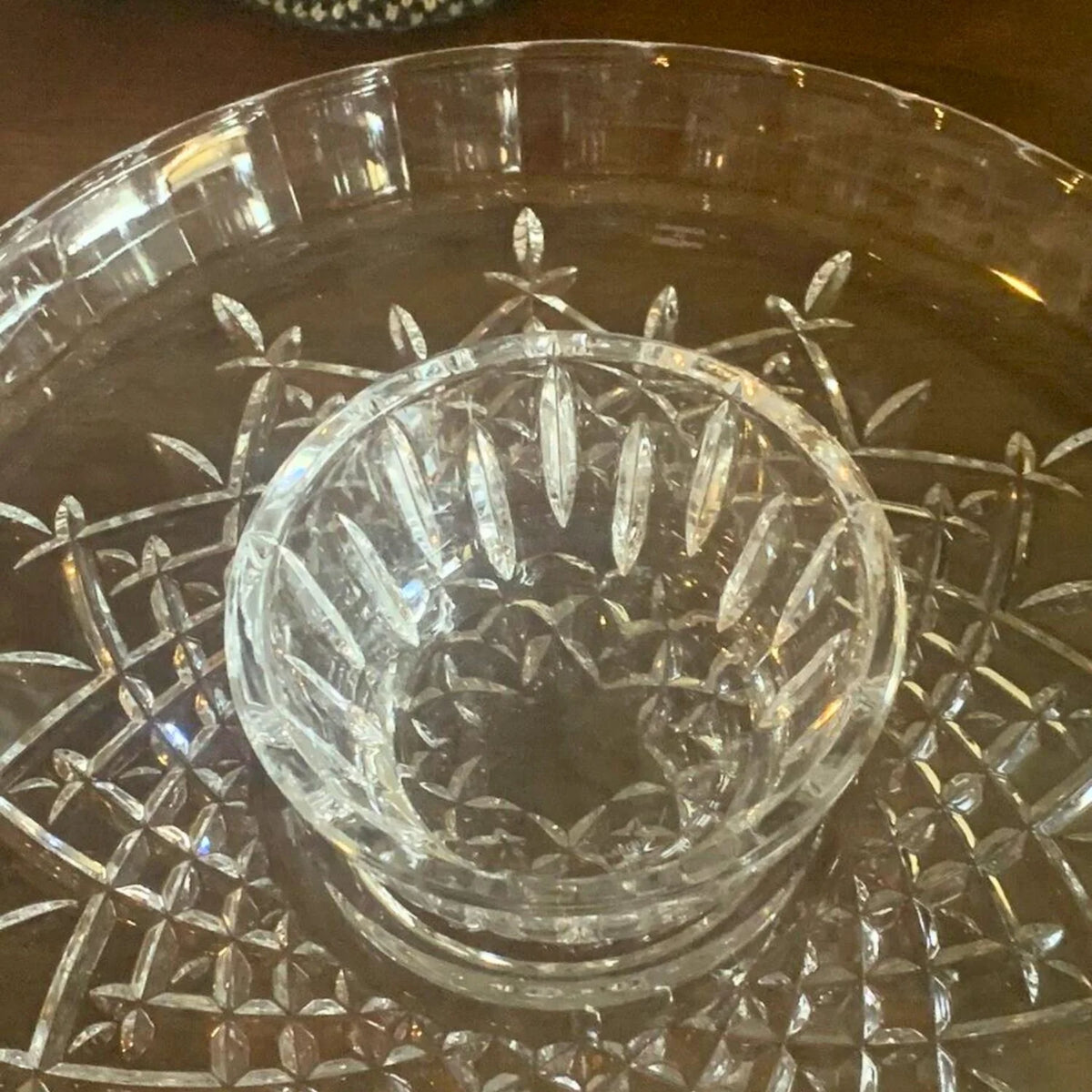 Clear Crystalline Chip & Dip Bowl M882473