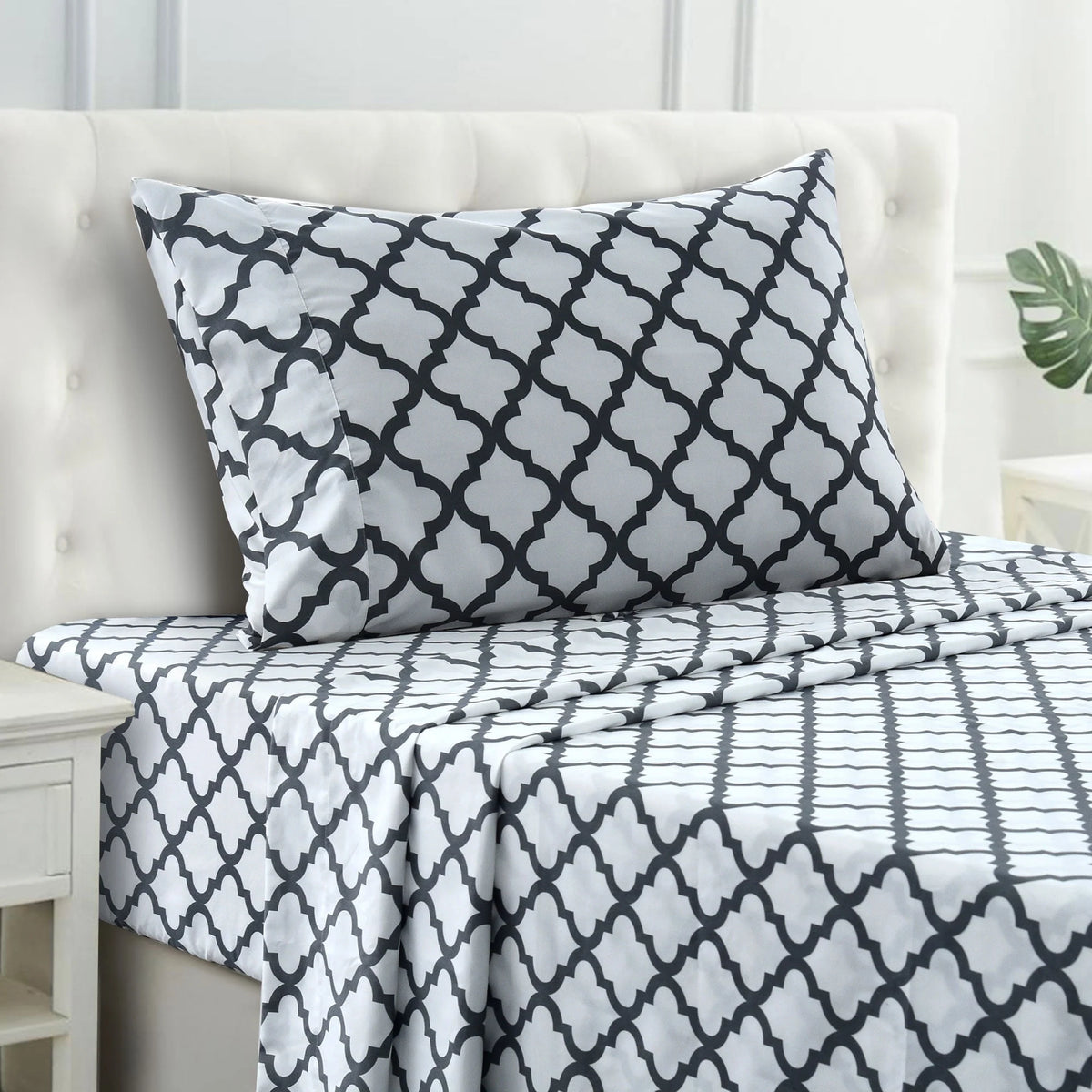 Queen Size 4 Piece Microfiber Deep Pocket Bed Sheets Set N623100
