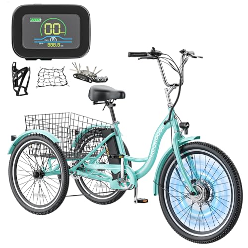 Electric Tricycle 350W 36V Removable Battery 7 Speeds 3 Wheels W866190