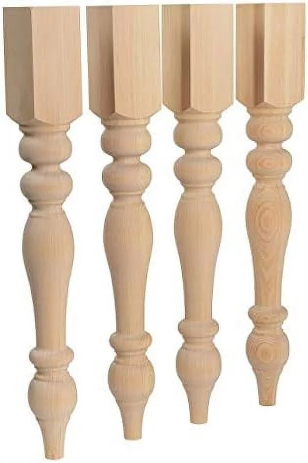 Unfinished Turned Table Legs Set Of 4 U72047