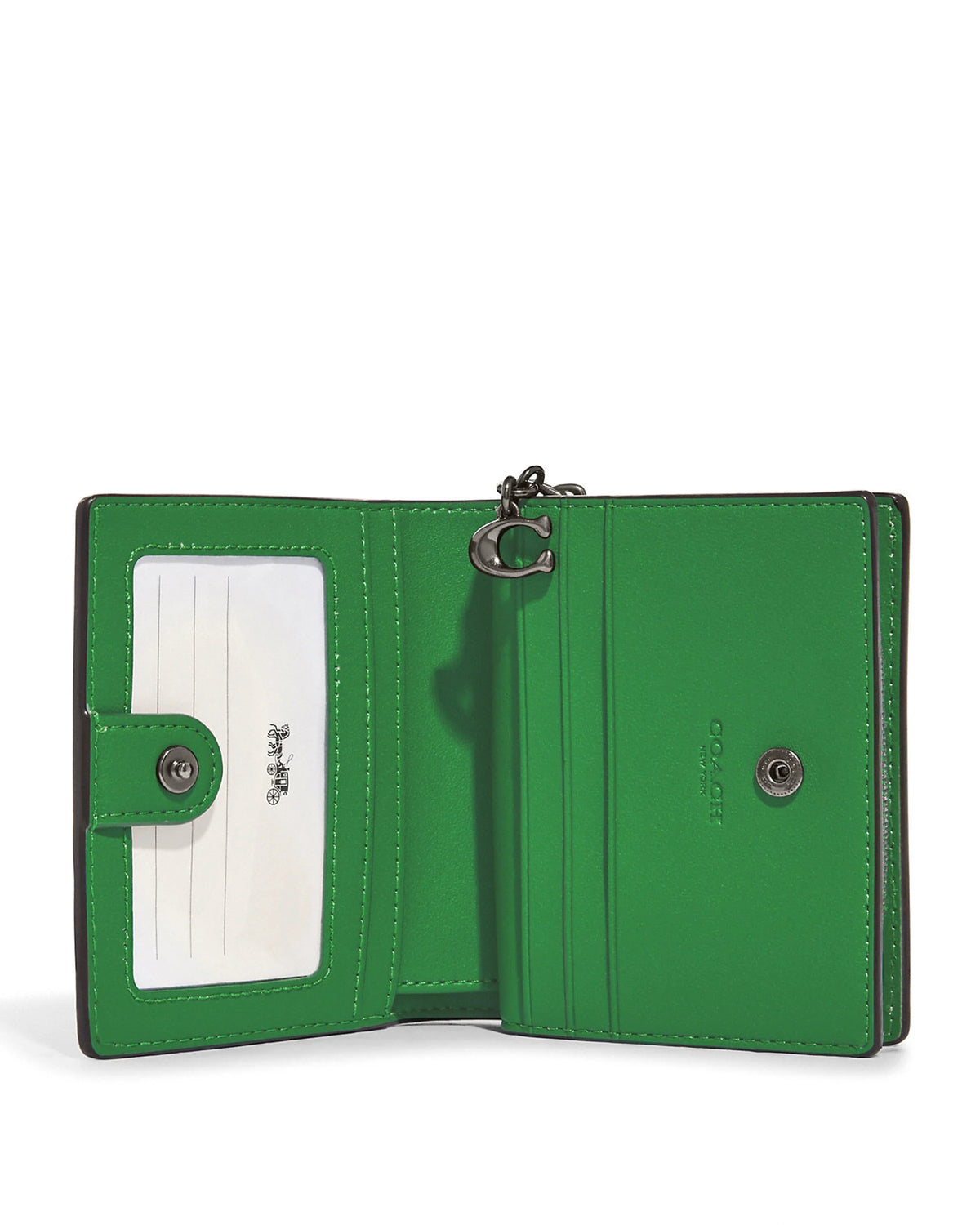Green Multi Floral Print Snap Wallet E41858