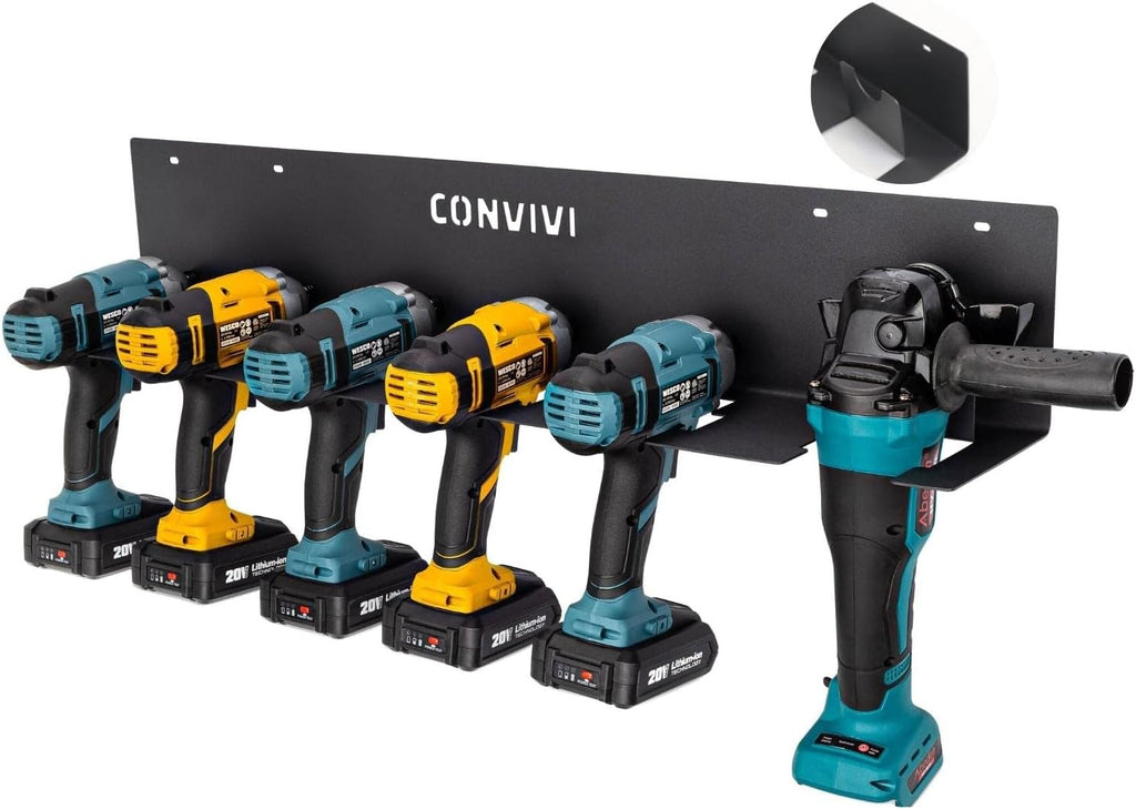 Black Cordless Drill Storage Rack 2-PACK J57205