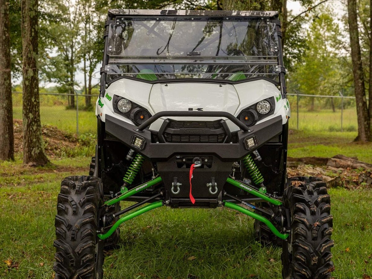 Wrinkle Black Steel Front Bumper with Tow Hooks V184