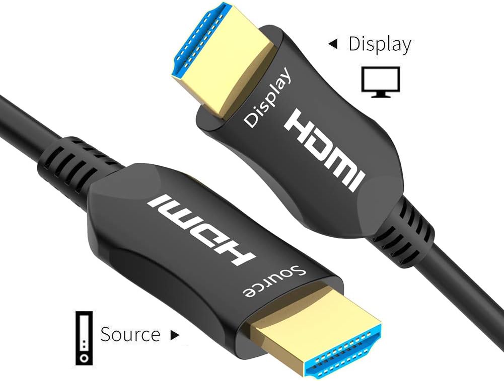 Fiber Optic HDMI 2.0b Cable 30ft 4K 60Hz HDR10 18Gbps Pack of 2 D5514