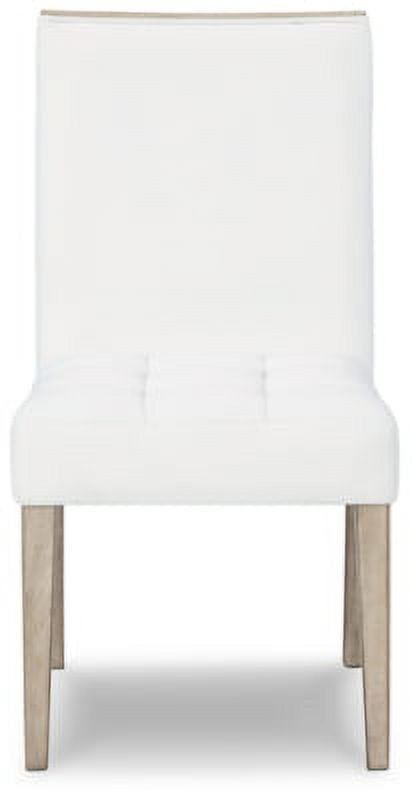 White & Beige Upholstered Side Chair, 2 Count J86458
