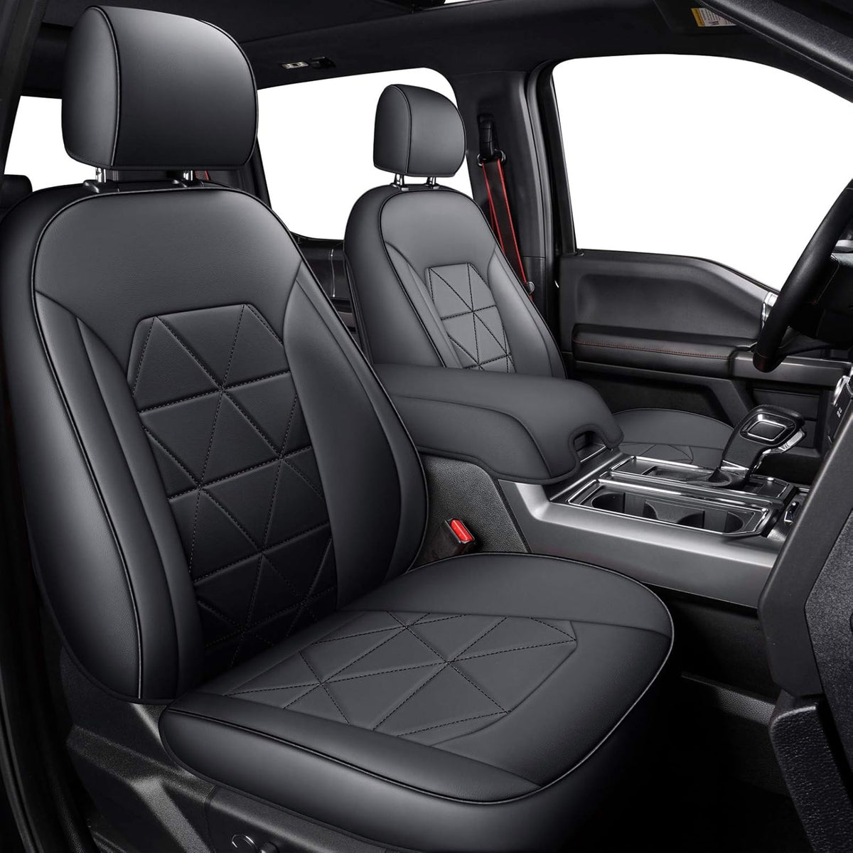 2 Pc Black Front Seat Covers X33155