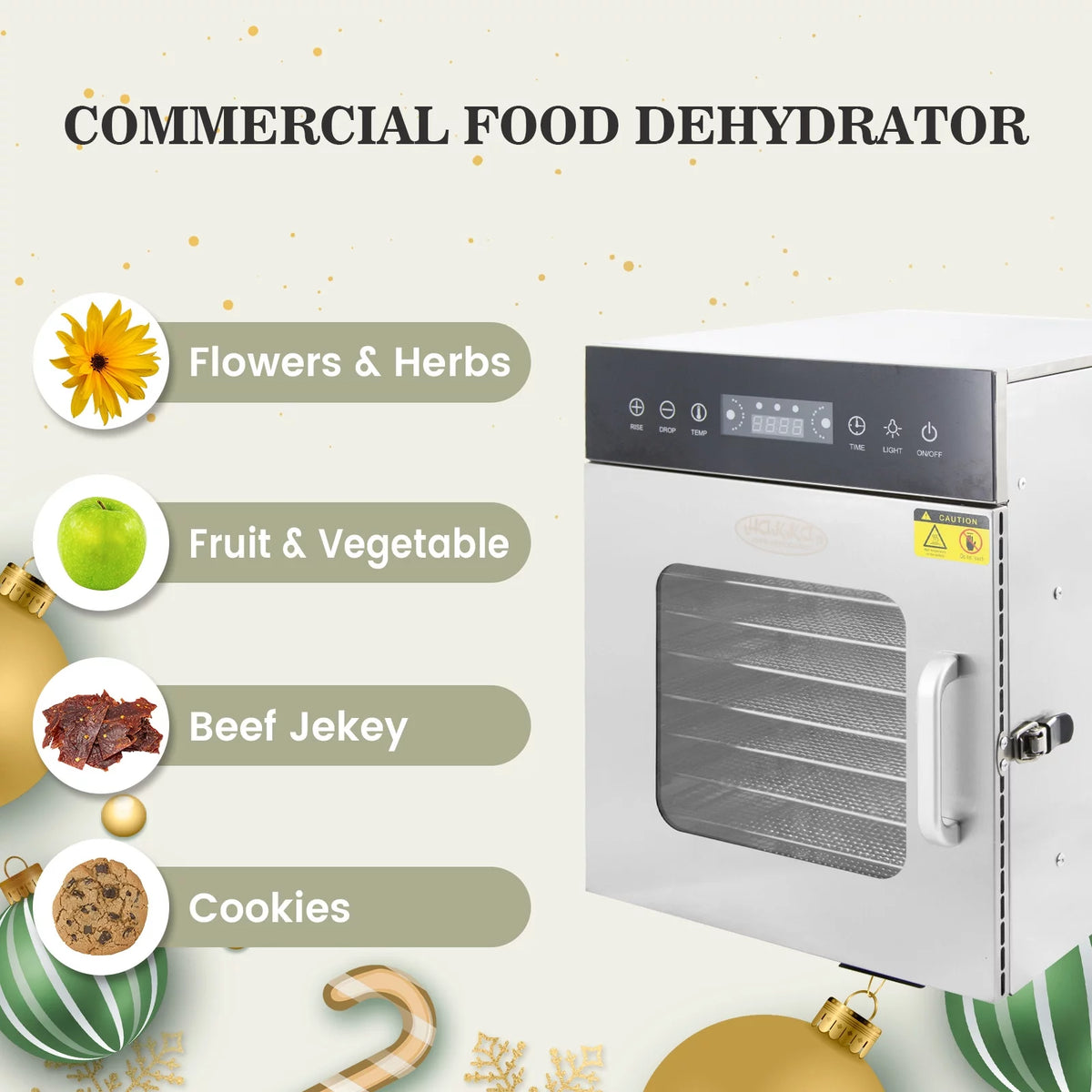 10 Trays Stainless Steel Digital Food Dehydrator H7025