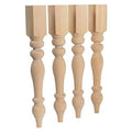 Unfinished Turned Table Legs Set Of 4 U72047