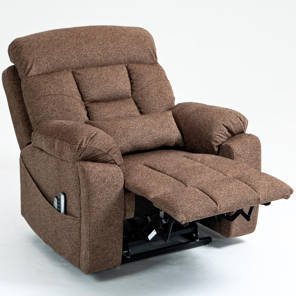 4-Motor Lay Flat Power Lift Recliner Chair with Heat & Massage E150959