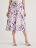 Women's Satin Midi Skirt P4697