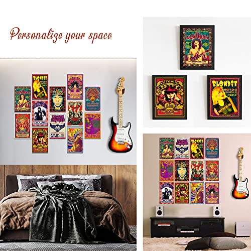Vintage Rock Band Posters 12 Set 7.8X11.8 Inch W723824