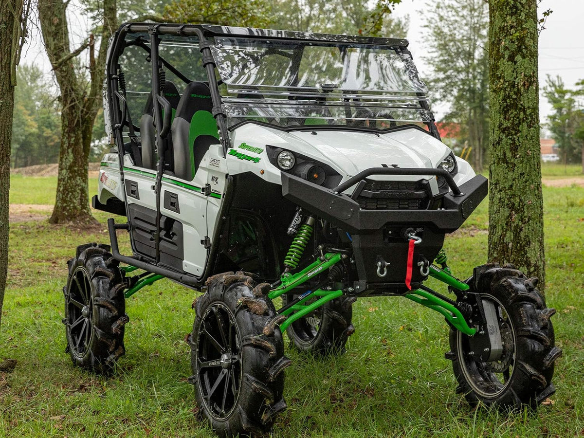 Wrinkle Black Steel Front Bumper with Tow Hooks V184