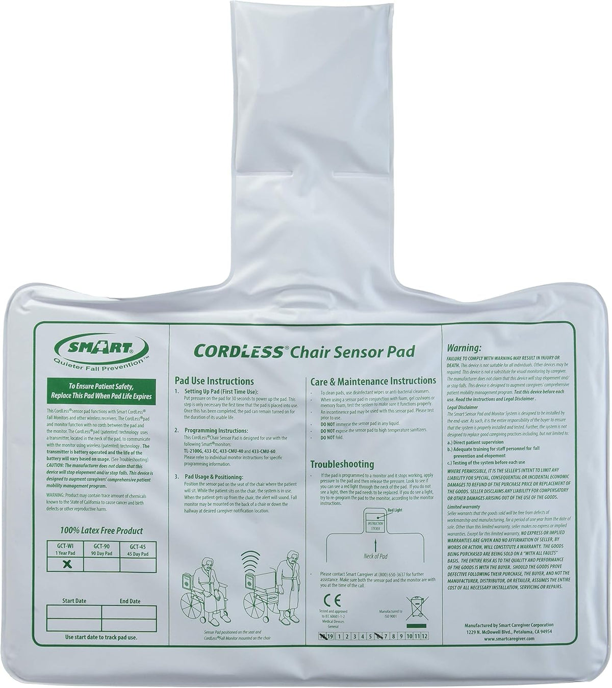 10in x 15in Cordless Chair Sensor Pad H759432