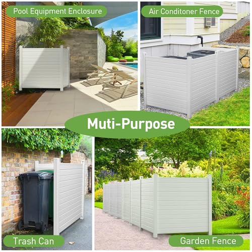 48"W X 48"H Outdoor Freestanding Vinyl Privacy Screen S91741