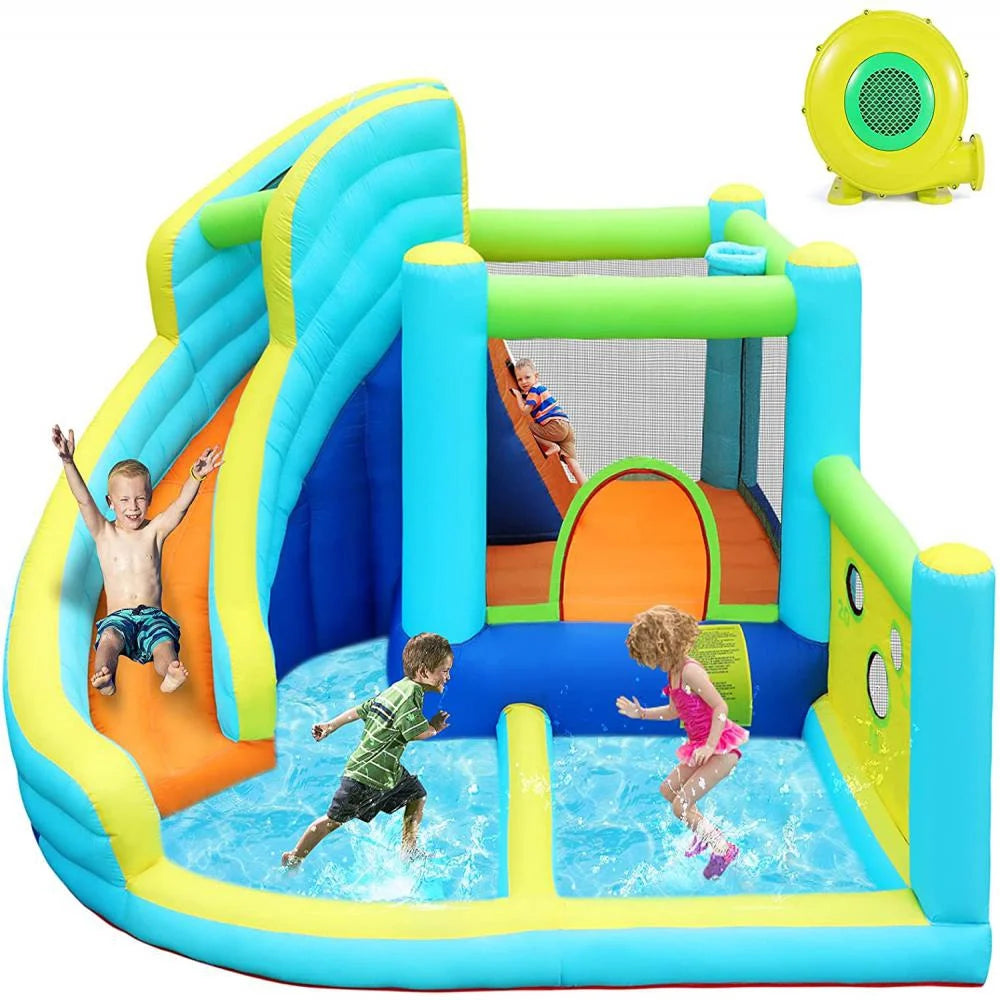 Kids Inflatable Bounce House Ball Pit Play Slide With Blower L57025