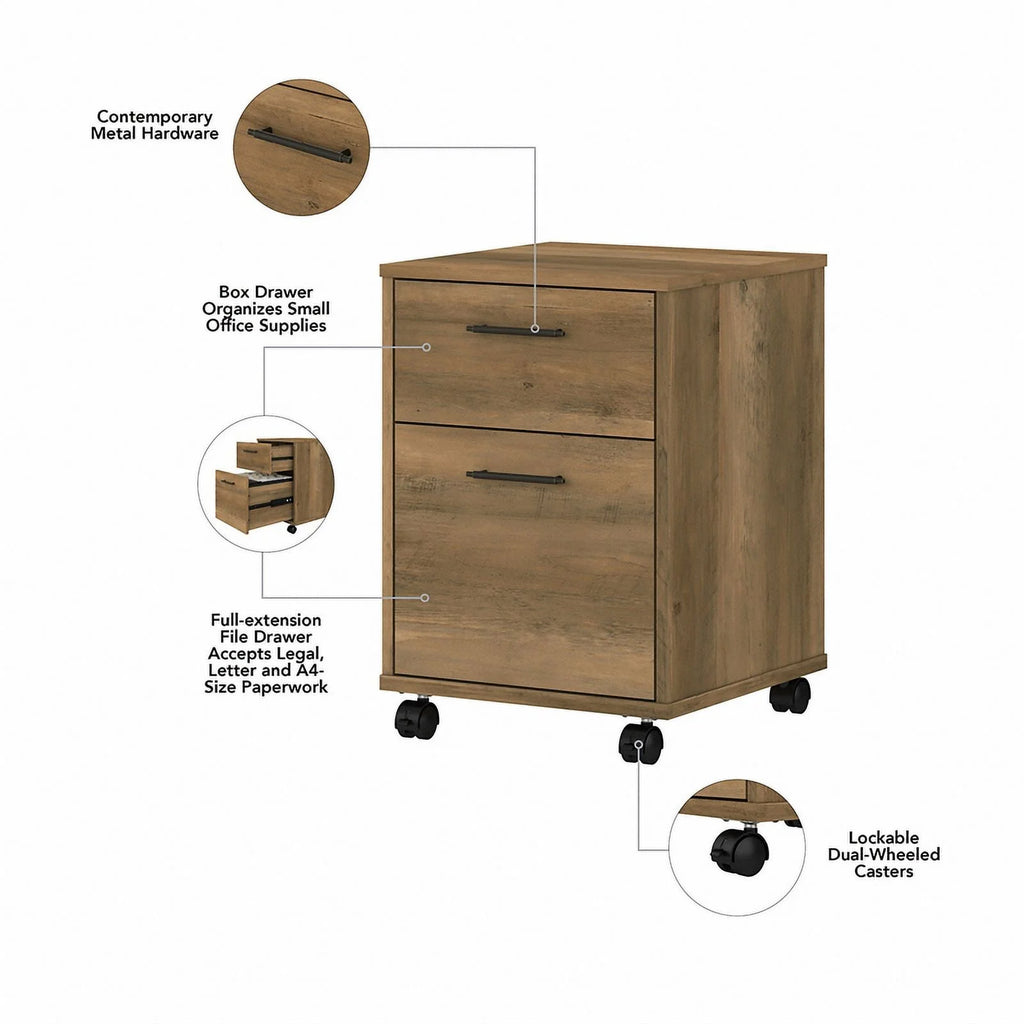 L Desk with Drawers and Bookcase Reclaimed Pine Engineered Wood K4459