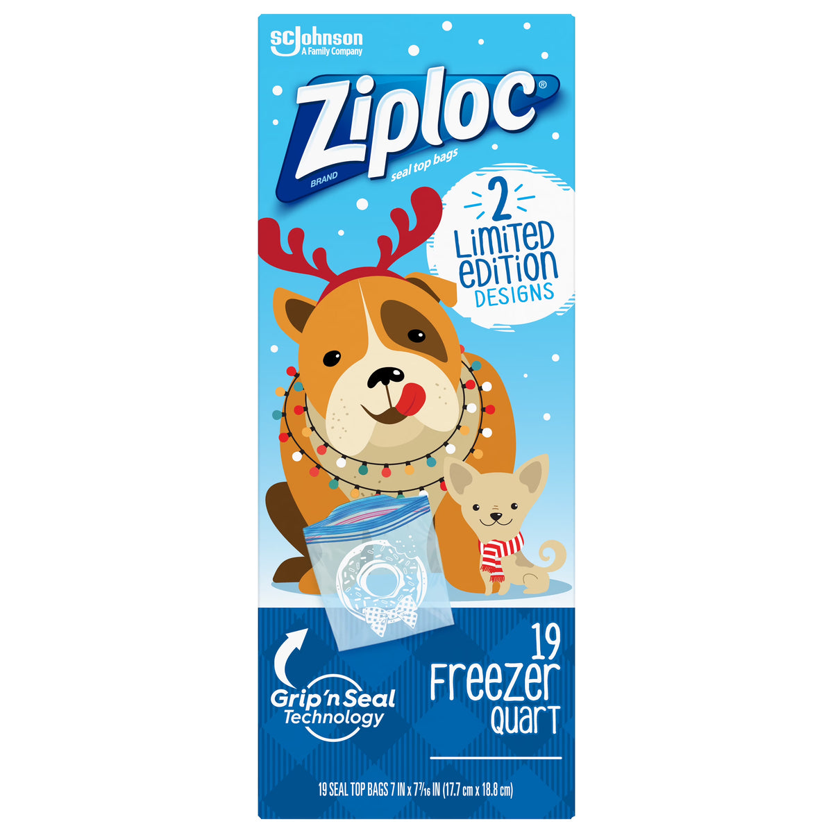 Holiday Freezer Quart Bags, 19 CT L65950