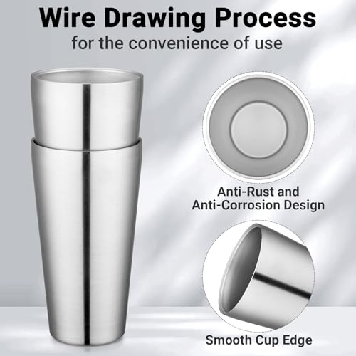 16 oz 4 Pack Stainless Steel Tumbler F7540