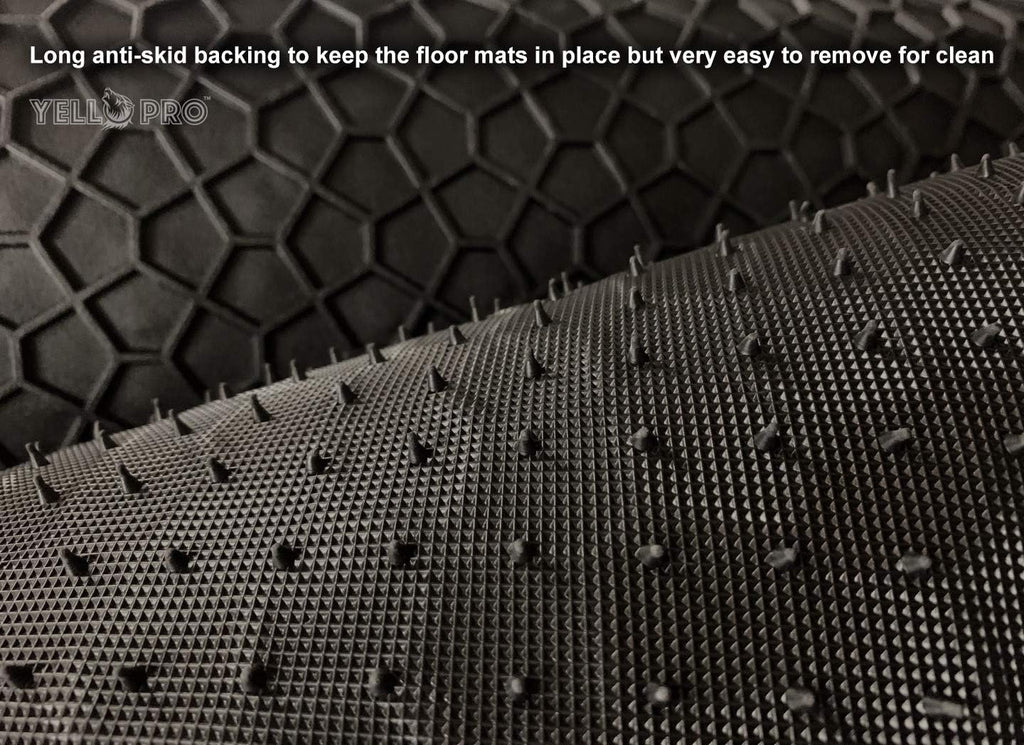 Black Rubber Heavy Duty Cargo Floor Mat Pack of 2 E327