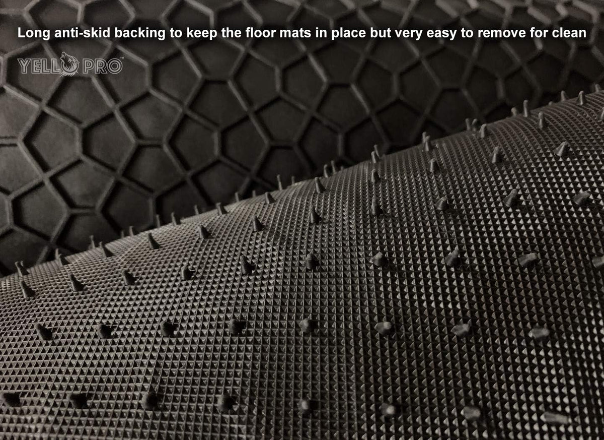 Black Rubber Heavy Duty Cargo Floor Mat Pack of 2 E327