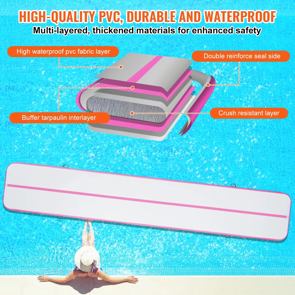 20ft Inflatable Gymnastics Mat with Pump P8872