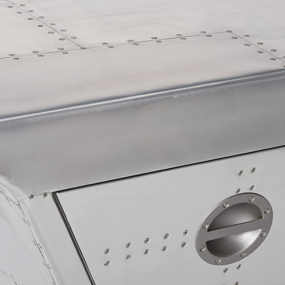 Aluminum Desk with 1 Drawer and 2 Shelves B445
