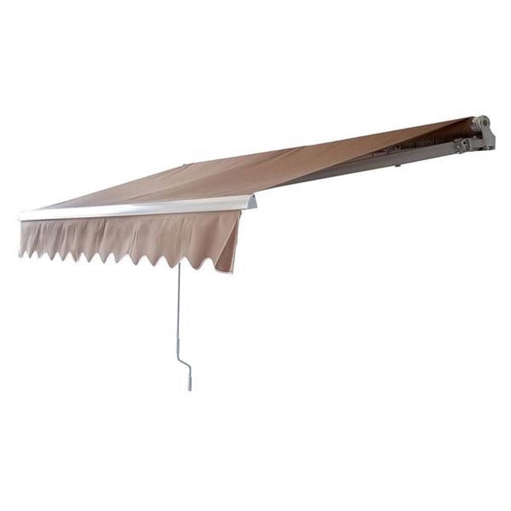 12x10 Feet Manual Retractable Patio Awning F449660