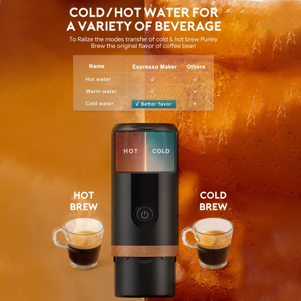Black Portable Espresso Machine 9 Bar N5012