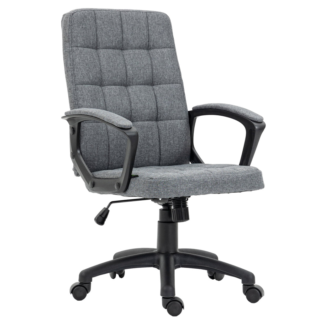 Gray Fluffy Home Office Chair with Adjustable Height X7917
