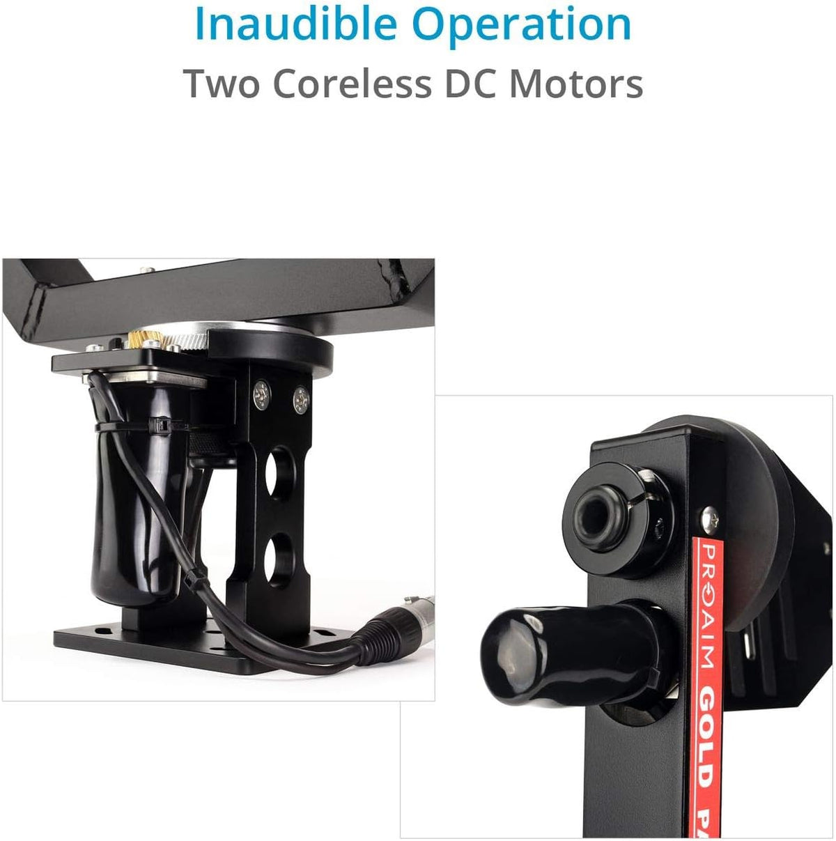 Gold Motorized Camera Pan Tilt Head with Joystick Control U1782