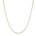 18k Yellow Gold Plated Sterling Silver 2mm Moon-Cut Chain Necklace Y12513
