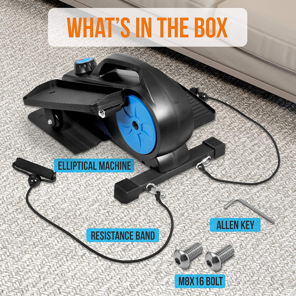 Compact Ergonomic Under Desk Elliptical Machine with 8 Resistance Level X7625
