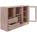 Contemporary Wooden Server with Side Door Storage Cabinets and Two Drawers Brown Y42442