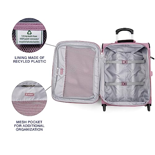 Burgundy Softside Expandable 2 Wheel Carry On Luggage R976