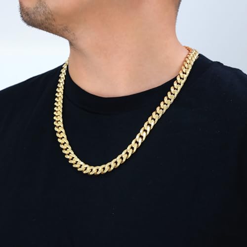 14k Yellow Gold Miami Cuban Link Chain Necklace P76106