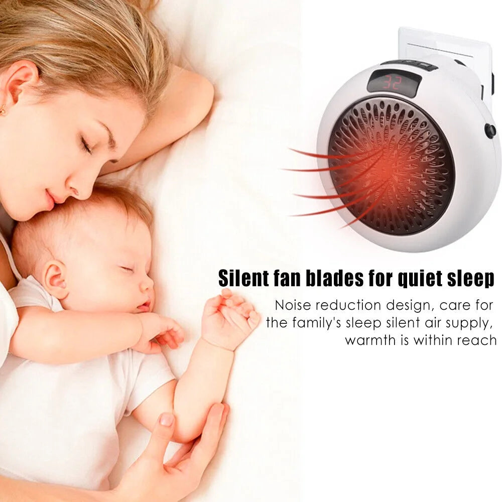 900W Plug in Electric Heater Fan with Remote Timer F12758
