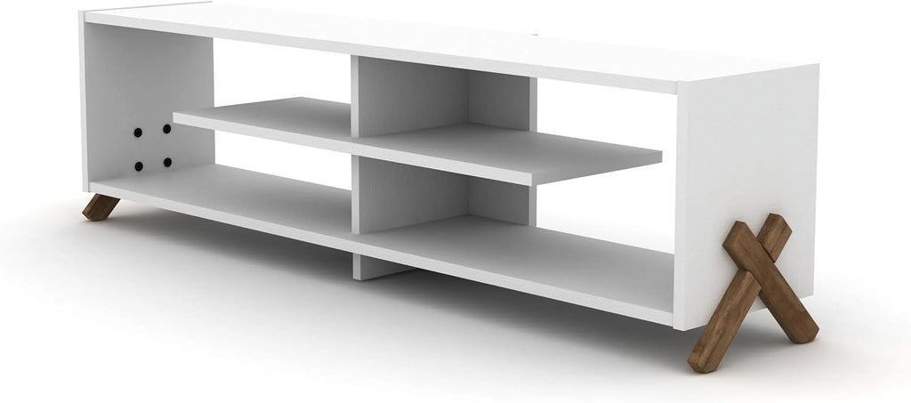 Wooden TV Stand with 4 Shelves W530480