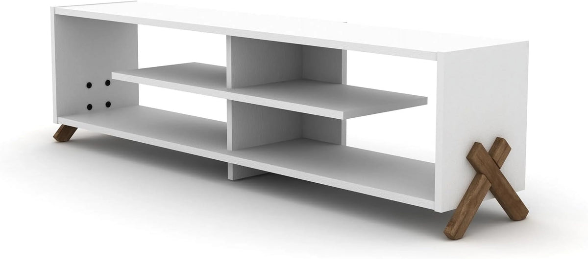 Wooden TV Stand with 4 Shelves W530480