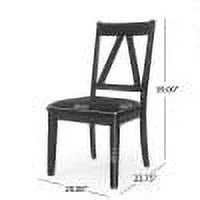 Black Faux Leather Wood Dining Chairs Set of 2 J38398