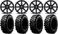 9 Items MSA Black Clutch 15 UTV Wheels 29 Carnivore Tires X64893