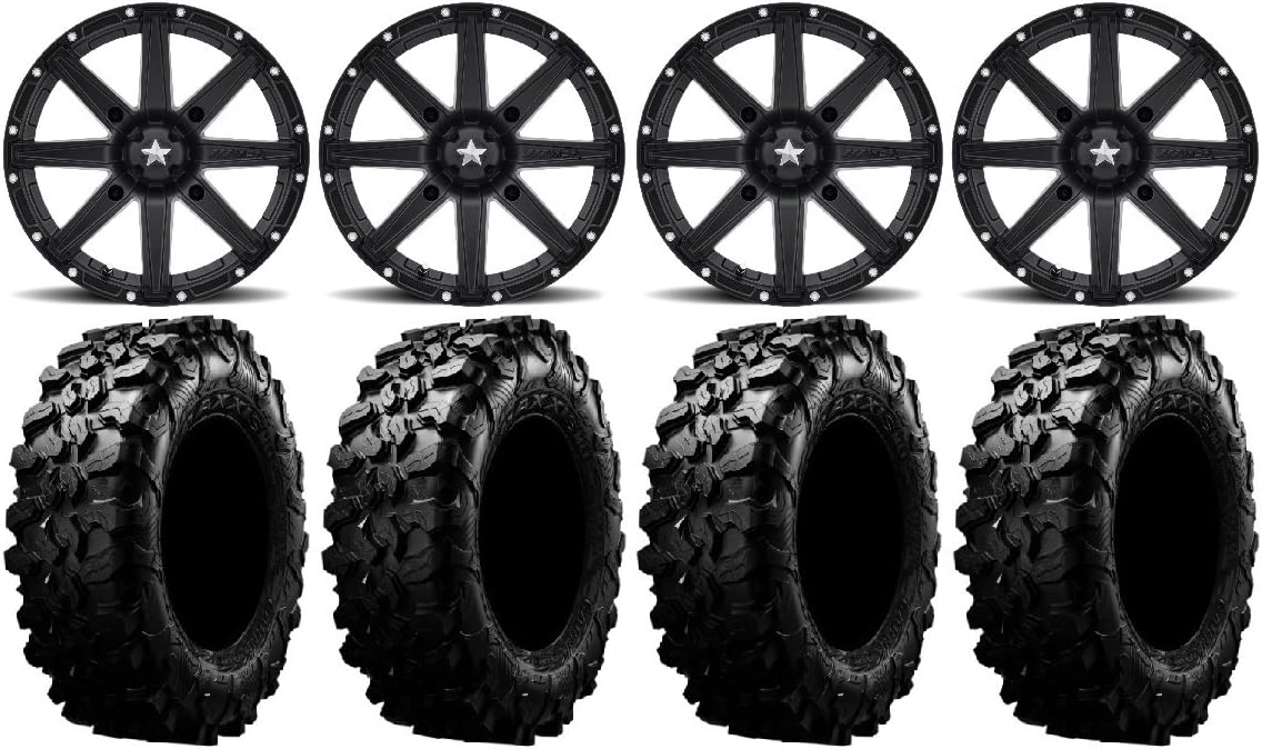 9 Items MSA Black Clutch 15 UTV Wheels 29 Carnivore Tires X64893