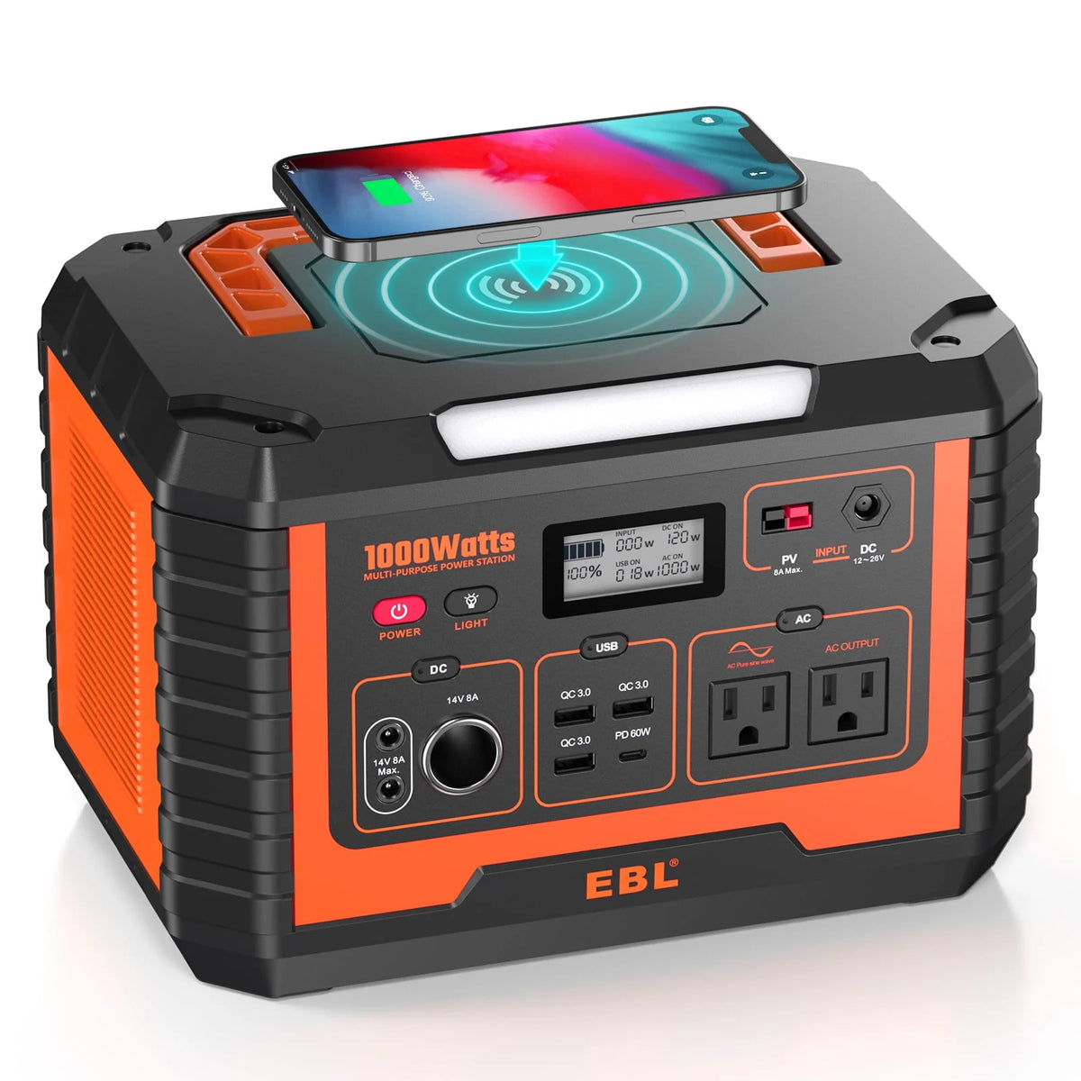 1000W 999Wh Portable Power Station B891638