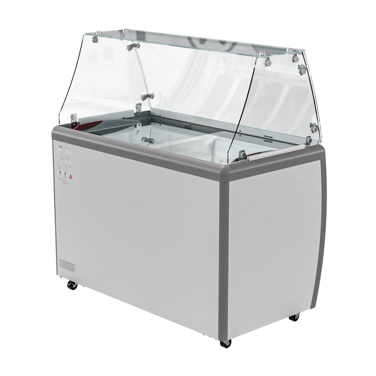 Gelato Dipping Cabinet Display Freezer with Sliding Glass Door and Sneeze Guard 13 cu. ft. R447264