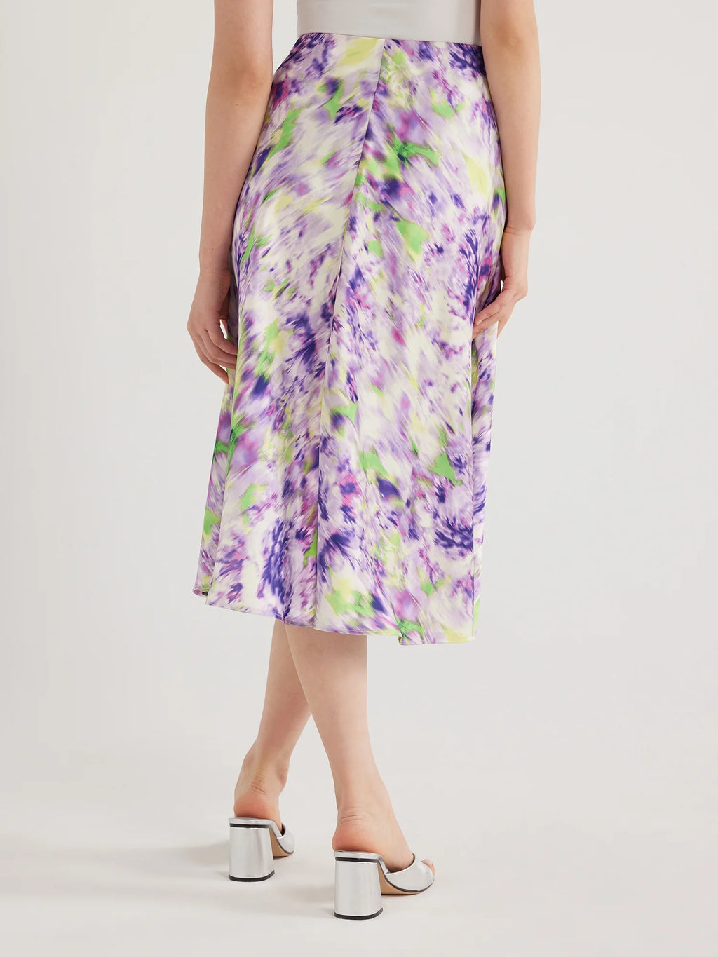 Women's Satin Midi Skirt P4697