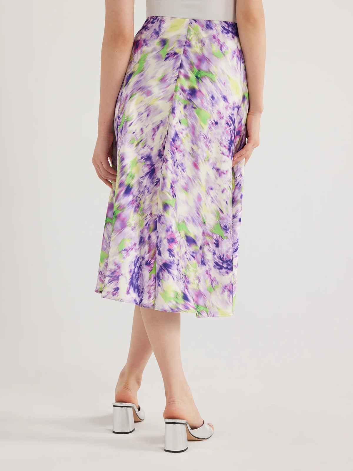 Women's Satin Midi Skirt P4697