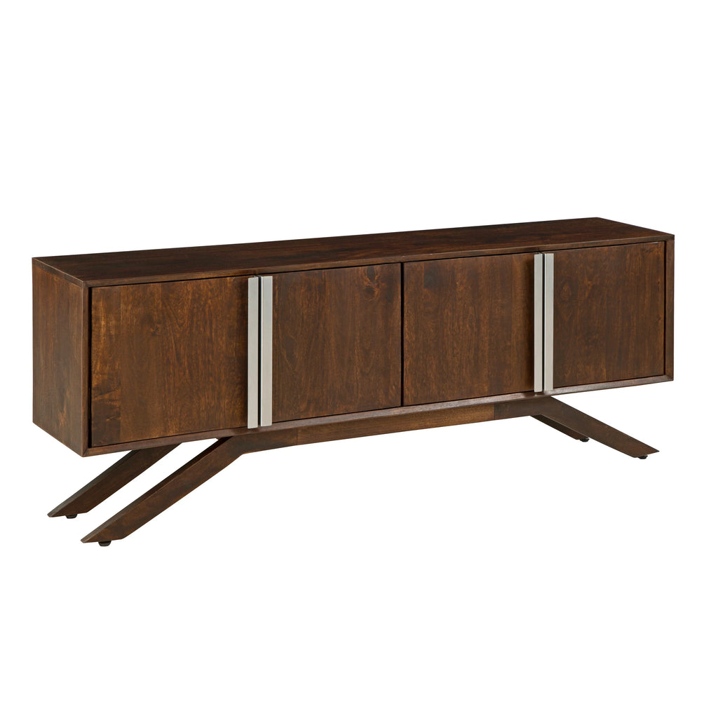 59" Wide Solid Wood Walnut TV Stand O661