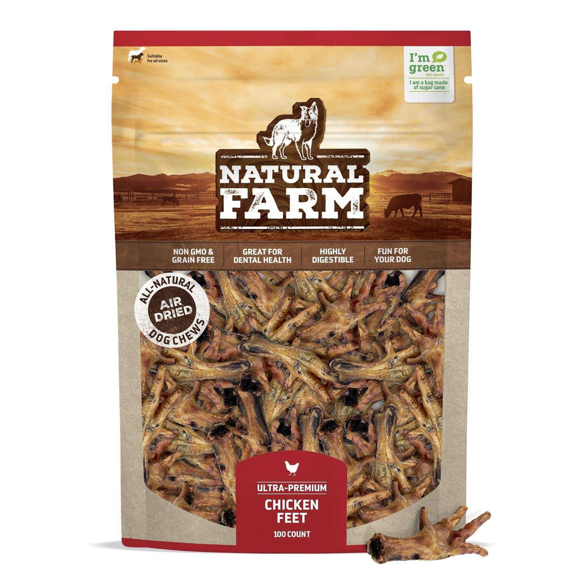 Air Dried Chicken Feet Dog Treats A59929