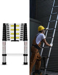 Telescoping Ladder, 12.5 FT Aluminum Heavy Duty 330 lbs Load E944795