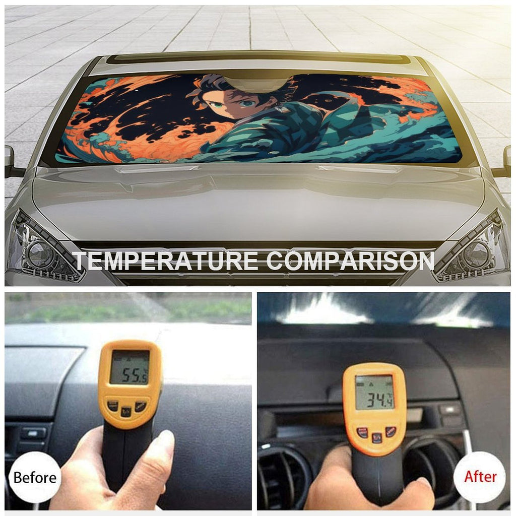 Foldable Reflective Car Windshield Sunshade V2116